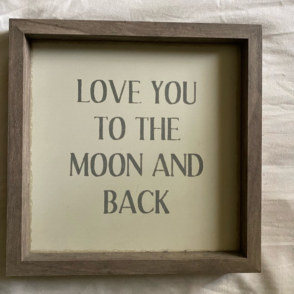 I love you to the moon and back frame